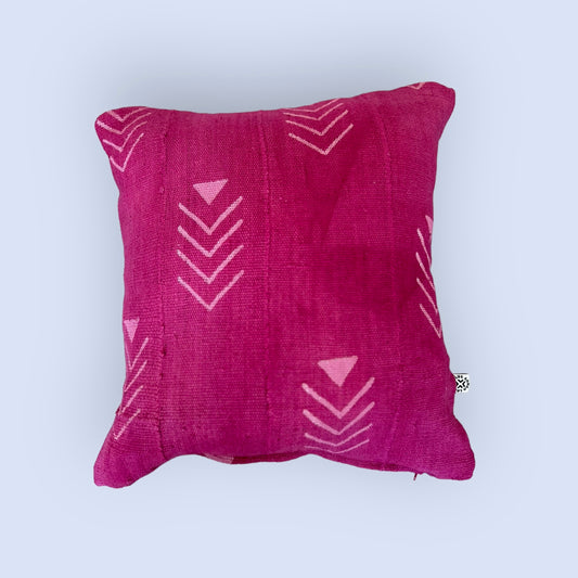 Pink Sea Mud Cloth Cushion