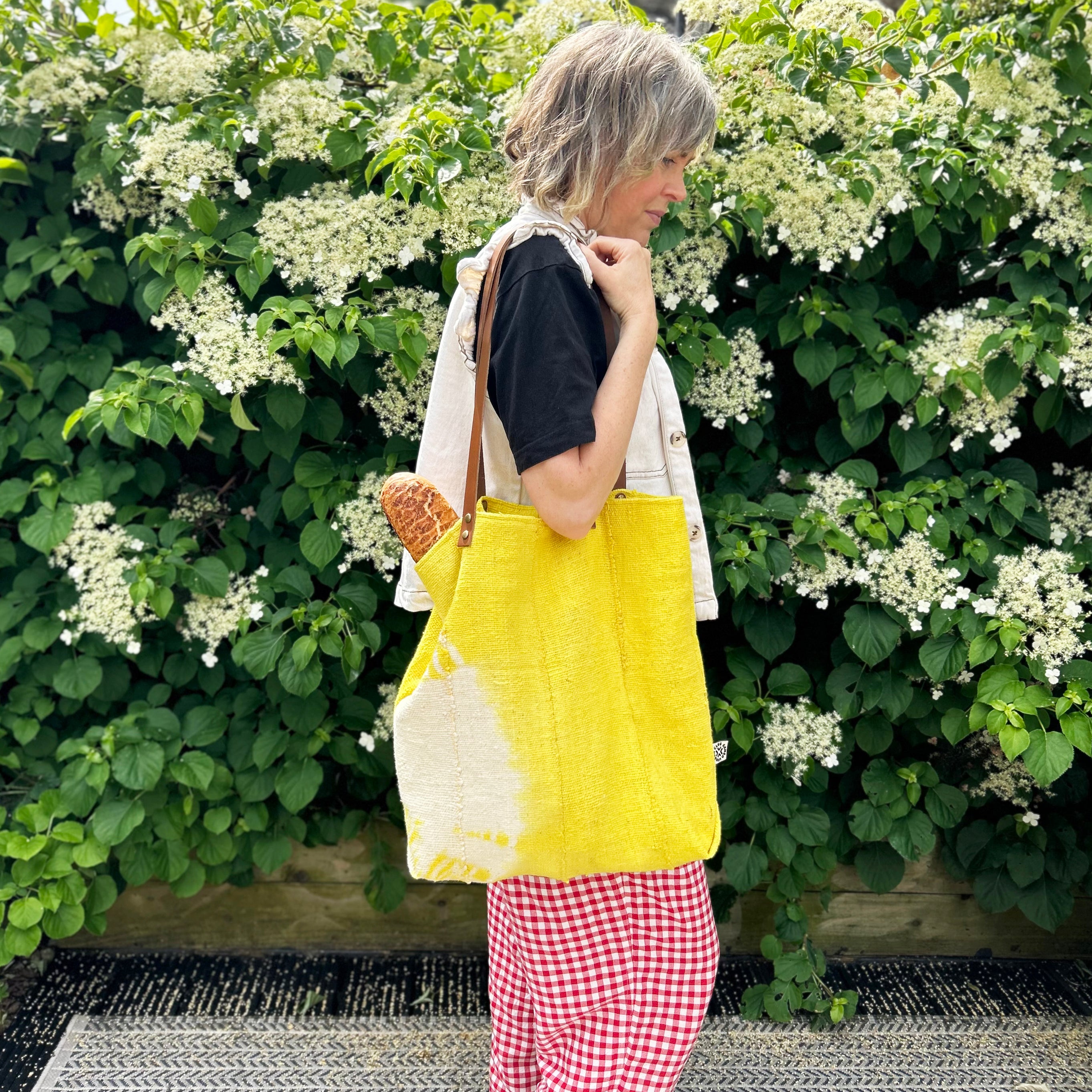 Yellow tote bags sale